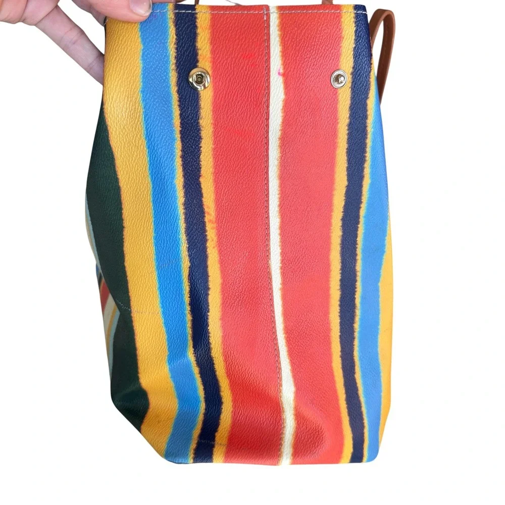 Tory Burch Kerrington Square Balloon Stripe Tote Bag